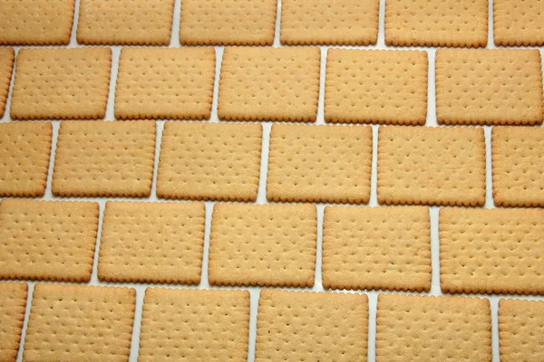 Biscoitos em padrão de tijolo — Fotografia de Stock