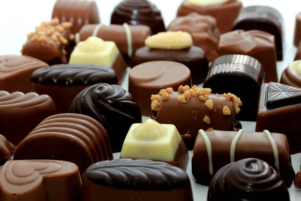 Different sorts of chocolates Stock Photo