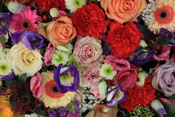 Bunte Hochzeitsblumen — Stockfoto