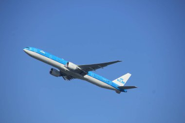 Amsterdam Hollanda - 15 Ekim 2017: Ph-Bvf Klm Boeing 777-300