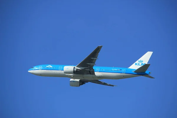 Άμστερνταμ Ολλανδία - 23η Σεπτεμβρίου 2017: Ph-Bqh Klm Boeing 777-200 — Φωτογραφία Αρχείου