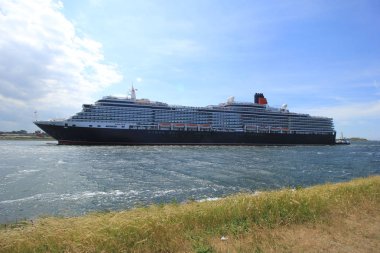 IJmuiden, Hollanda - 5th Haziran 2017: Kraliçe Victoria, Cunard