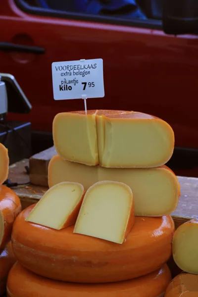Dutch cheese on display — Stock Photo, Image