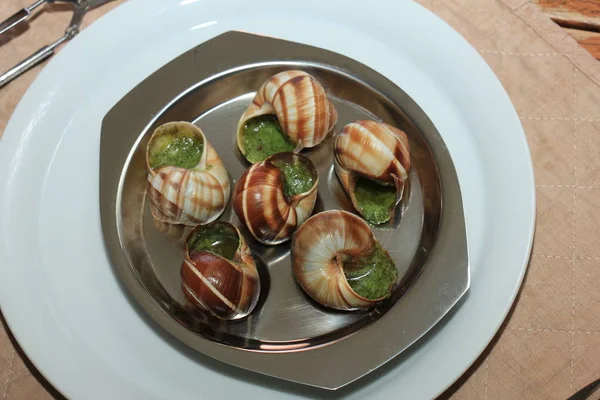 Escargots de Bourgogne — Fotografia de Stock