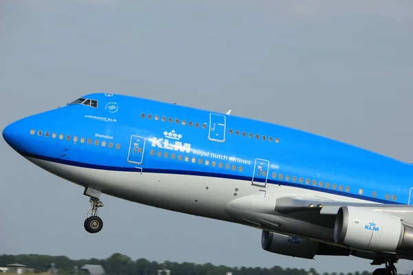 Amsterdam, Holandia - 2 czerwca 2017: Ph-Bfw Klm 747-400m — Zdjęcie stockowe