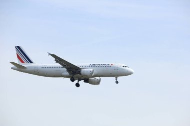 Amsterdam, Hollanda - 31 Mart 2017: F-Gkxu hava Fransa Airbus