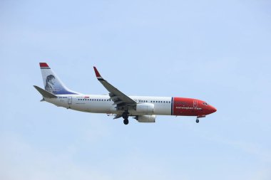 Amsterdam, Hollanda - 31 Mart 2017: Ln-Ngn Norveç Hava