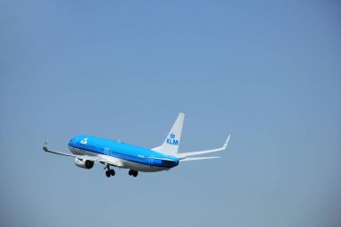 Amsterdam, Hollanda - 12 Haziran 2015: Ph-M.ö. Klm Boeing 737