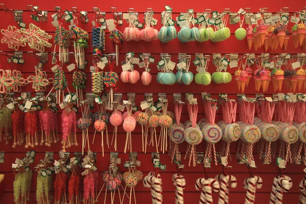 Fake candy Christmas ornaments — Stock Photo, Image