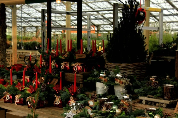 Christmas table decorations — Stock Photo, Image