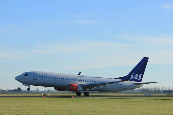 Amsterdam Nizozemsko Ledna 2018 Rga Sas Scandinavian Airlines Boeing 737 — Stock fotografie