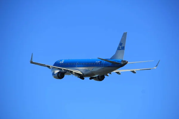 Amsterdã Países Baixos Janeiro 2018 Exb Klm Cityhopper Embraer Erj — Fotografia de Stock