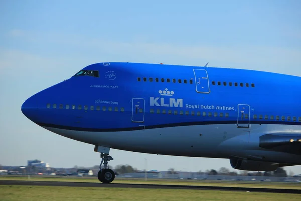 アムステルダム オランダ 2018 Bfy Klm オランダ航空ロイヤル オランダ航空ボーイング 747 400 離陸滑走路 — ストック写真