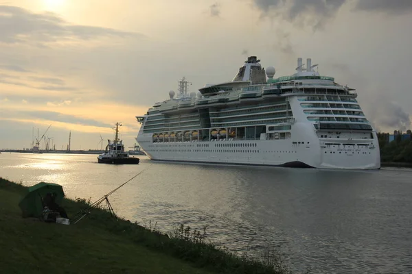 Velsen, Hollanda, 1 Mayıs 2017: Royal Caribbean Serenade denizler — Stok fotoğraf