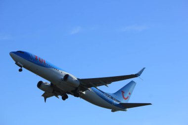 Amsterdam Hollanda - 7th Ocak 2018: Ph-Tff TUI Airlines Boeing 737