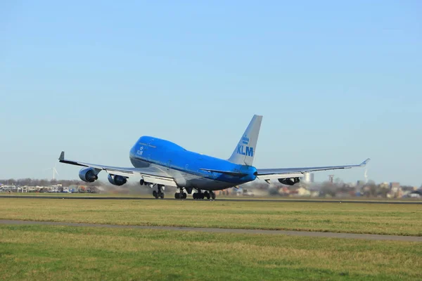 Amsterdam, Holandia - 7 stycznia 2018: Ph-Bfc Klm Boeing 747 — Zdjęcie stockowe