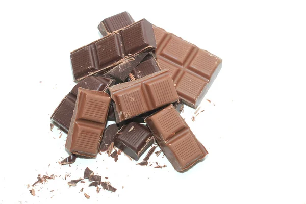Csokoládészeletek — Stock Fotó