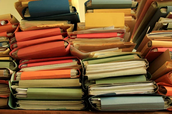 Stacked office files — Stock Photo, Image