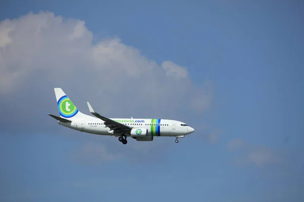 Amsterdam die niederlande - 27. august 2017: ph-xrb transavia boeing 737-700 — Stockfoto