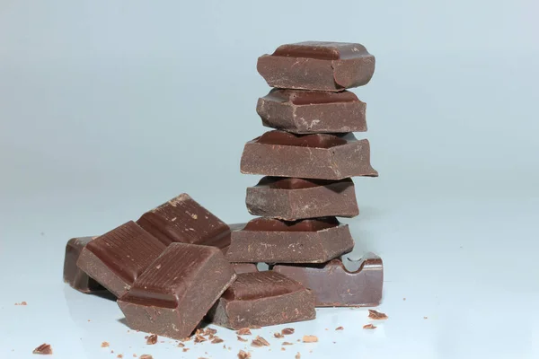 Sötét csokoládé darab — Stock Fotó
