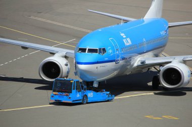 Amsterdam Hollanda - 26th Mayıs 2017: Ph-Bgu Klm Boeing 737