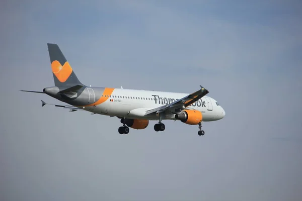 Amsterdam, the Netherlands, July, 21st 2016: O-TCX Thomas Cook Airlines Belgium Airbus A320 — Stock Photo, Image