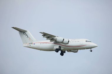 Amsterdam Hollanda - 20th Temmuz 2017: Ei-Rjy Cityjet İngiliz Havacılık Avro Rj85 