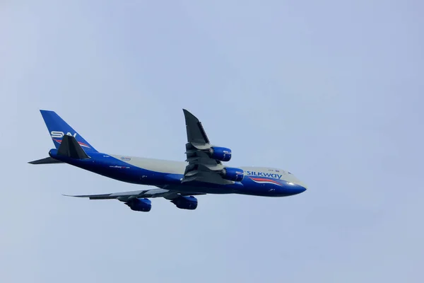 Amsterdam the Netherlands - March 4th, 2018: VQ-BWY Silk Way West Airlines Boeing 747-8F — Stock Photo, Image