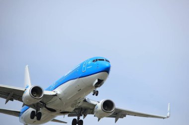 Amsterdam Hollanda - Nisan, 7 2018: Ph-Bxa Klm Royal Hollanda Hava Yolları
