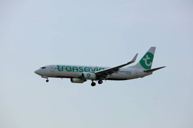 Amsterdam Hollanda - Nisan, 7 2018: Ph-Hze Transavia Boeing