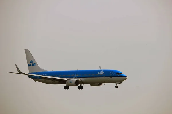 Амстердам, Нідерланди, 7 квітня 2018: рН-Bxr Klm королівської голландської авіакомпаній Боїнг — стокове фото