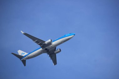 Amsterdam Hollanda - 4 Mart 2018: Ph-Bxd Klm Royal Dutch Airlines Boeing 737-800