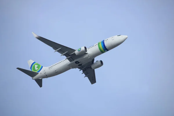 Amsterdam the Netherlands - March 4th, 2018: PH-HSG Transavia Boeing 737-800 — Stock Photo, Image