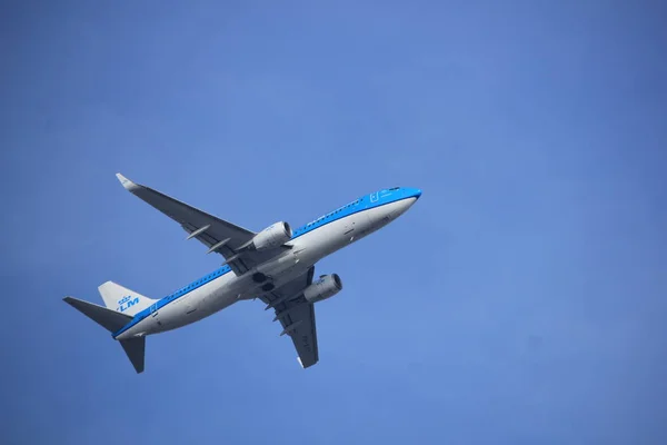 Amsterdã Países Baixos - 4 de março de 2018: PH-BXD KLM Royal Dutch Airlines Boeing 737-800 — Fotografia de Stock