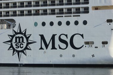 Velsen, Hollanda - Nisan, 20 2018: Msc Magnifica tarafından Msc Cruises.