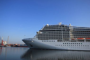 Velsen, Hollanda - Nisan, 20 2018: Msc Magnifica tarafından Msc Cruises.