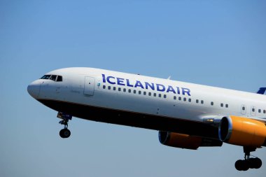 Amsterdam Hollanda - 4 Mayıs 2018: Tf-Isw Icelandair Boeing 767-300