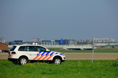 Amsterdam, Hollanda: 19th Nisan 2018: Hollandaca polis araba