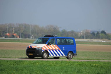 Amsterdam, Hollanda: 19th Nisan 2018: Hollandaca polis araba