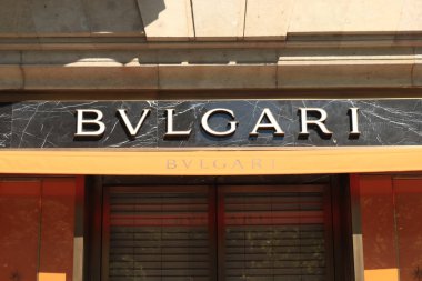 Barselona, İspanya - 29 Eylül 2019: Bulgari Mağazası