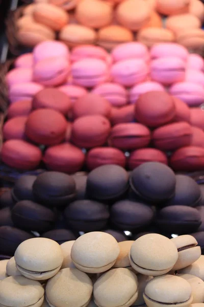 Macarons on display — Stock Photo, Image