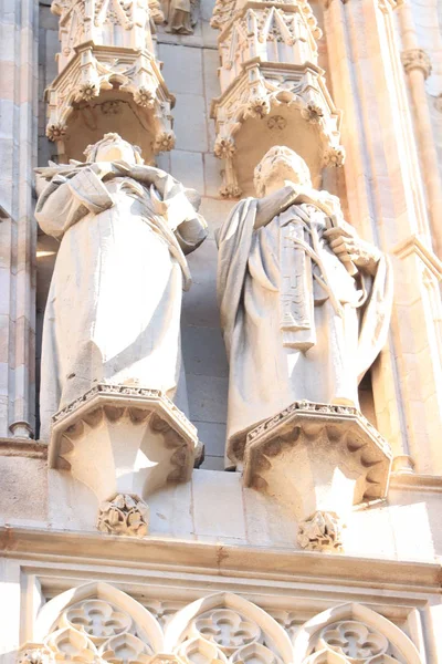 Barcelona, Hiszpania - 29 września 2019: gotycka katedra w Barcelonie — Zdjęcie stockowe