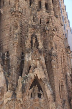 Barselona, İspanya - 28 Eylül 2019: Sagrada Familia