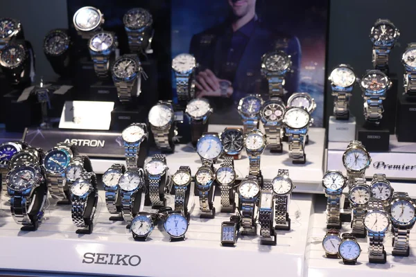 Haarlem, Holandia-6 października 2018: zegarki Seiko — Zdjęcie stockowe
