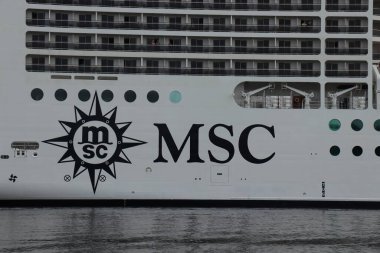 Velsen, Hollanda-5 Temmuz 2018: msc seyahatinde MSC Magnifica.