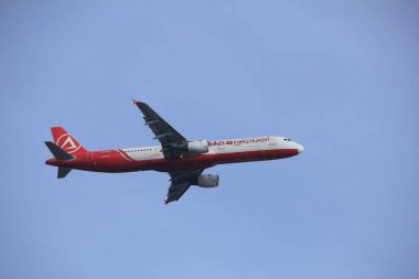 Amsterdam Hollanda - 4 Mart 2018: Tc-Ate Atlasglobal Airbus A321-200