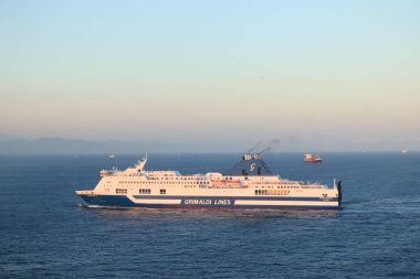 Barselona, İspanya - 24 Eylül 2019: Smeralda Cruise Grimaldi Hatları