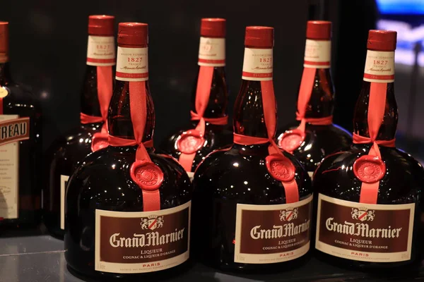 Beverwijk, the Netherlands, december 15th 2018: Grand Marnier in liquor store — Stock Photo, Image