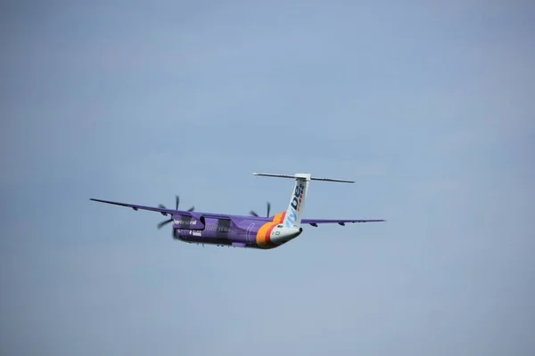 Amsterdam Hollanda Haziran 2017 Jedp Flybe Havilland Kanada Dhc 402Q — Stok fotoğraf