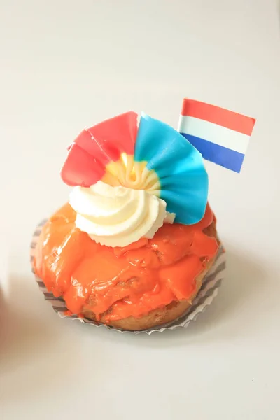 Orange Confectionery Dutch Flag Celebrate King Day April 27Th Orange — Stock Photo, Image